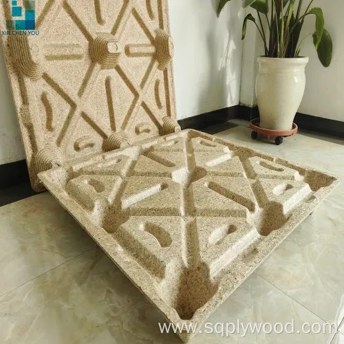 Nestable 80% Space Saving Compressed Wood Chip Pallets